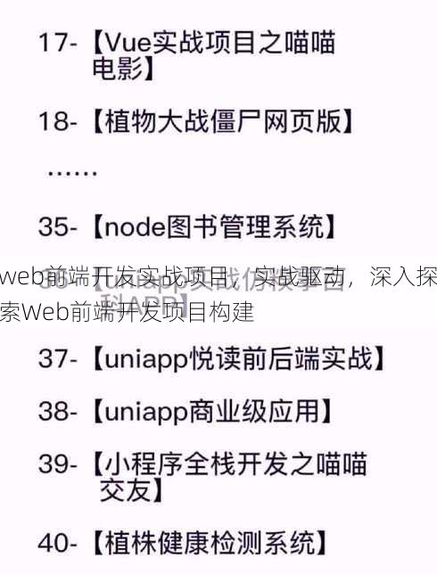 web前端开发实战项目