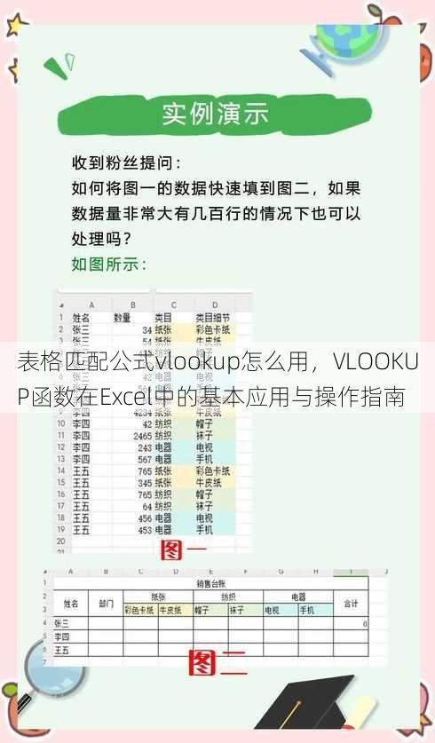表格匹配公式vlookup怎么用
