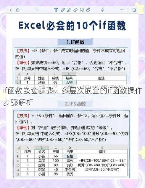 if函数嵌套步骤
