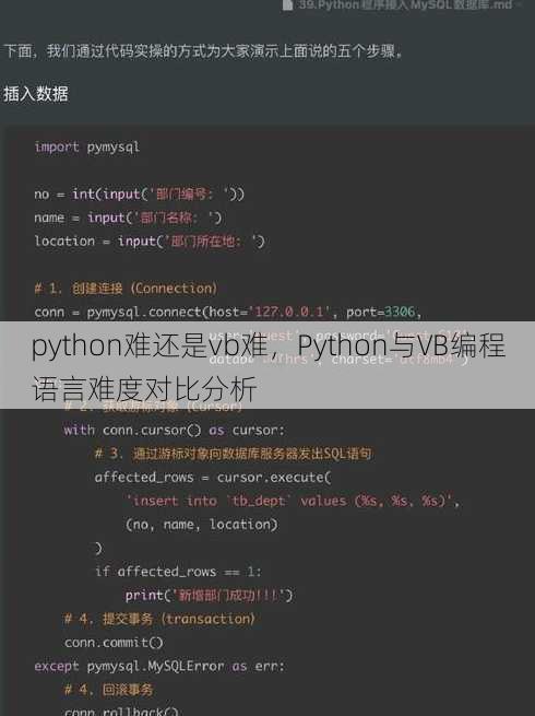 python难还是vb难
