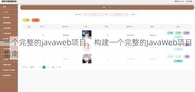 一个完整的javaweb项目
