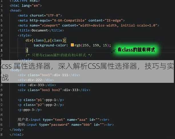 css 属性选择器