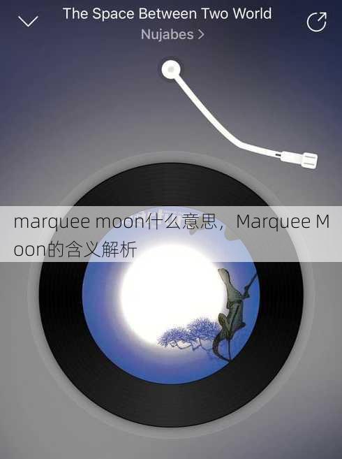 marquee moon什么意思