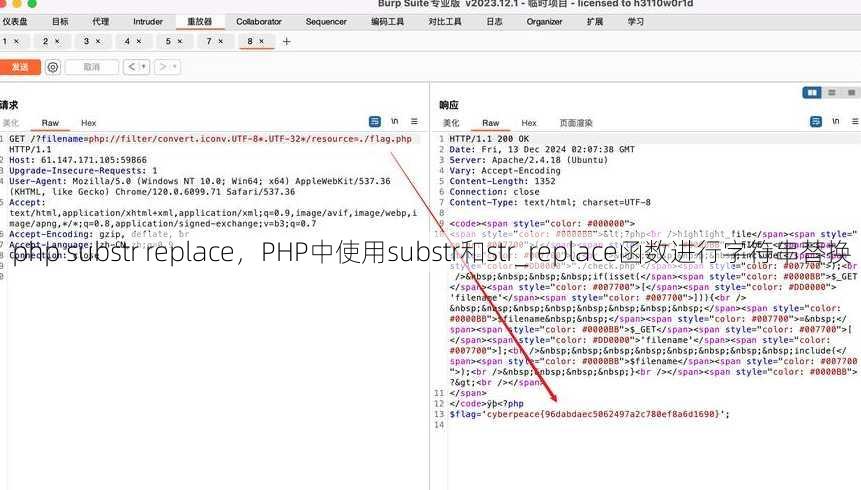 php substr replace