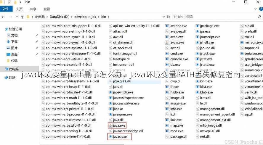 java环境变量path删了怎么办