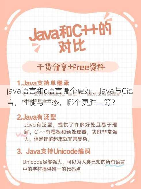 java语言和c语言哪个更好