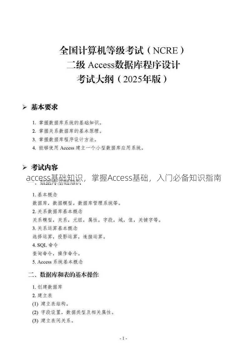 access基础知识