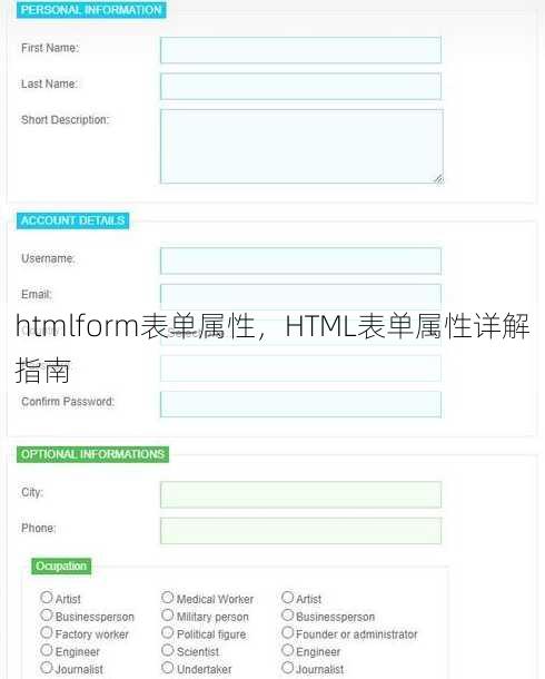 htmlform表单属性