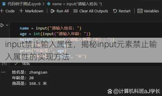 input禁止输入属性