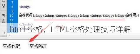 html 空格