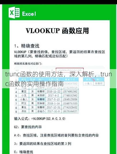 trunc函数的使用方法