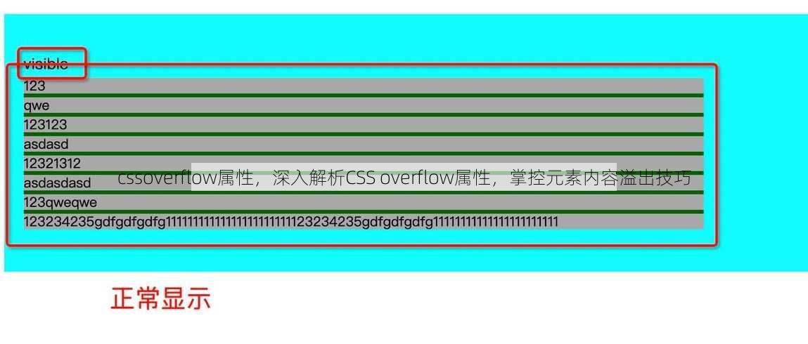 cssoverflow属性