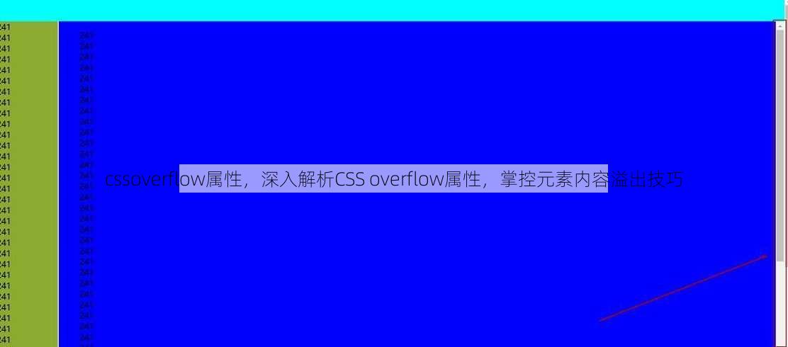 cssoverflow属性