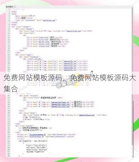 免费网站模板源码
