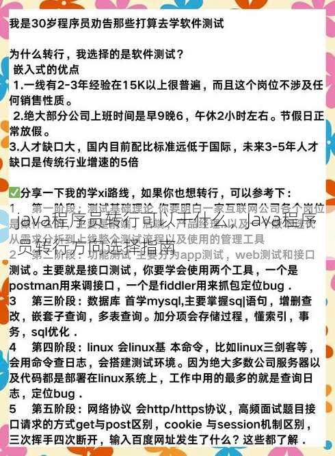 java程序员转行可以干什么