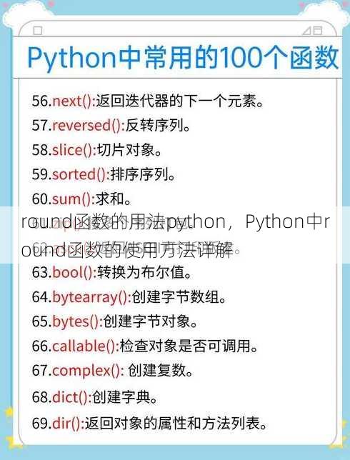 round函数的用法python