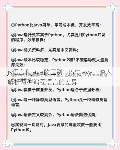js语言和java的区别