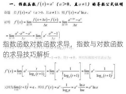指数函数对数函数求导