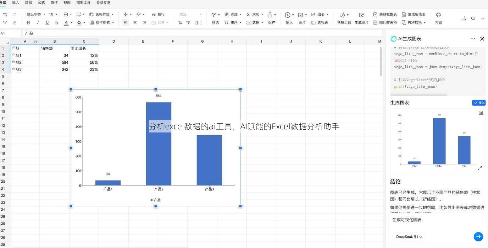 分析excel数据的ai工具
