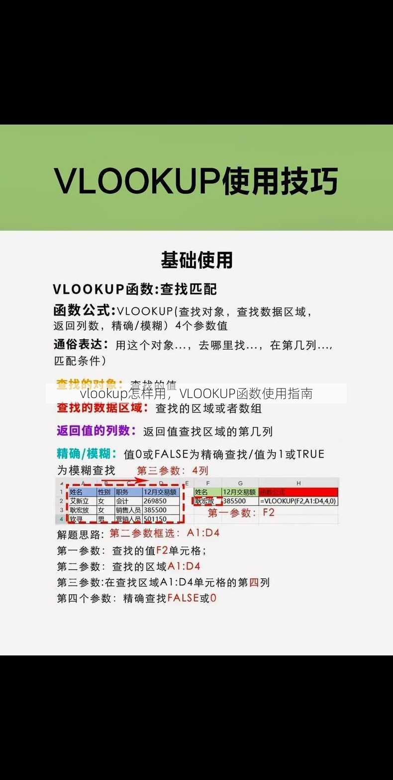 vlookup怎样用