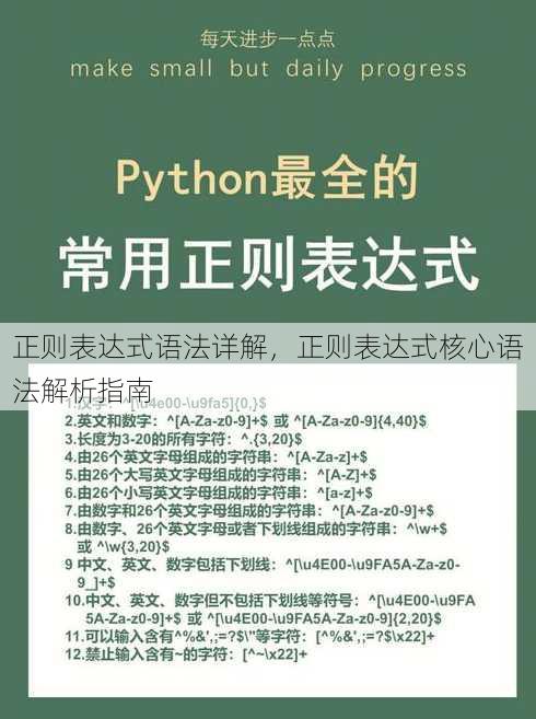 正则表达式语法详解