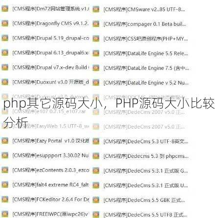 php其它源码大小