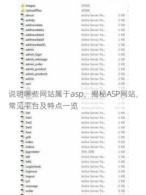 说明哪些网站属于asp