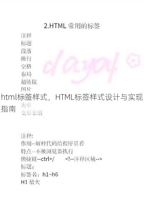 html标签样式