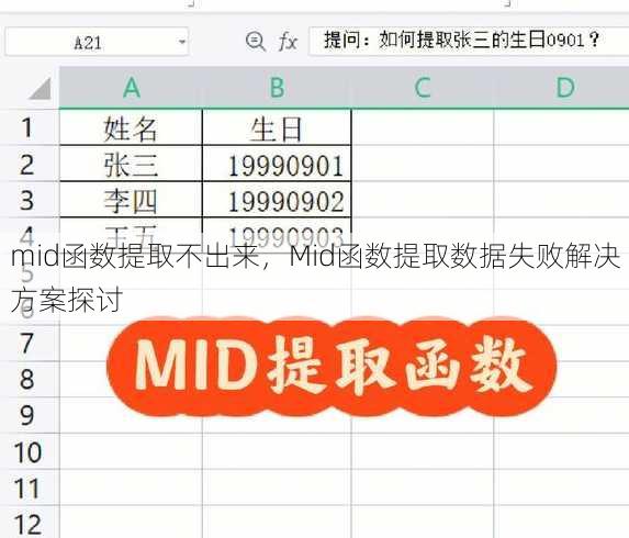 mid函数提取不出来
