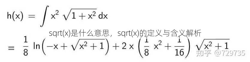 sqrt(x)是什么意思