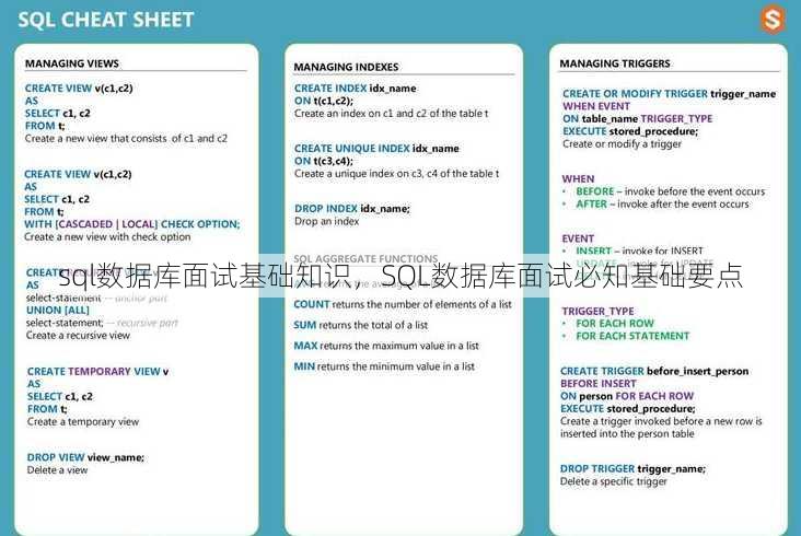 sql数据库面试基础知识
