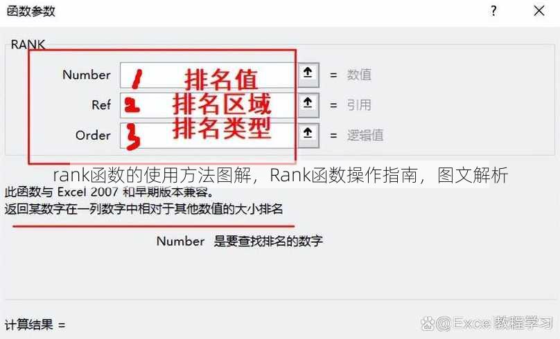 rank函数的使用方法图解