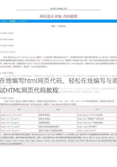 在线编写html网页代码
