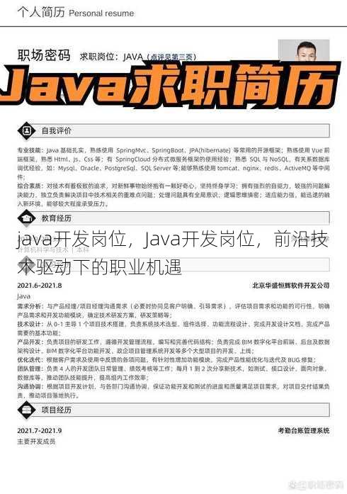 java开发岗位
