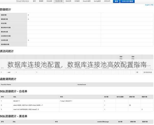 数据库连接池配置