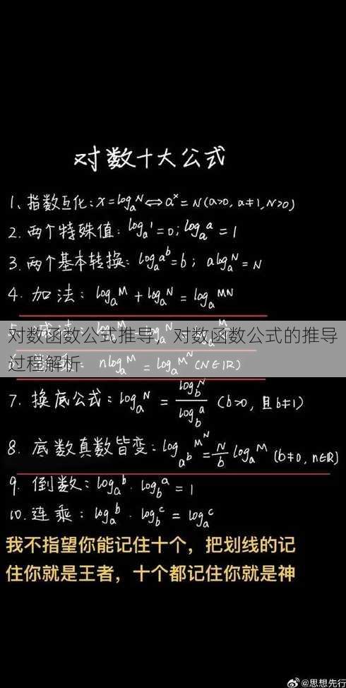 对数函数公式推导