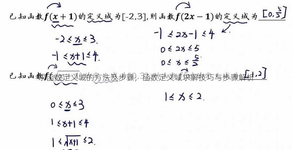 求函数定义域的方法及步骤