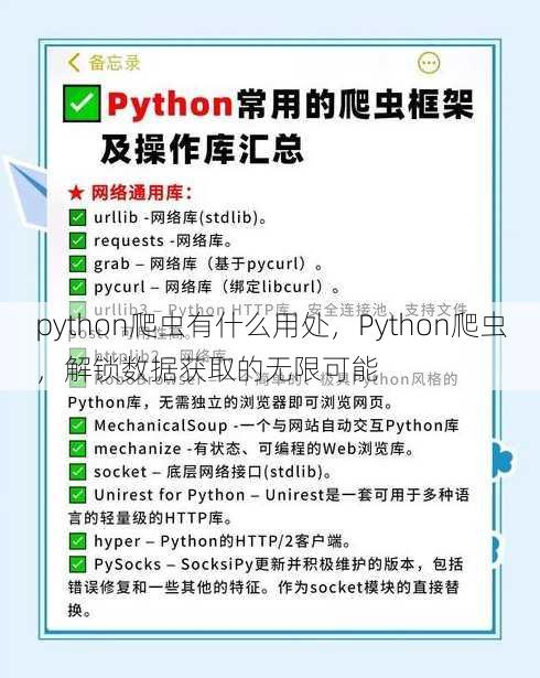 python爬虫有什么用处