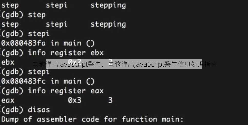 电脑弹出javascript警告