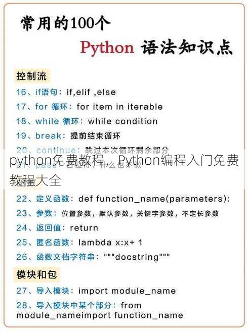 python免费教程