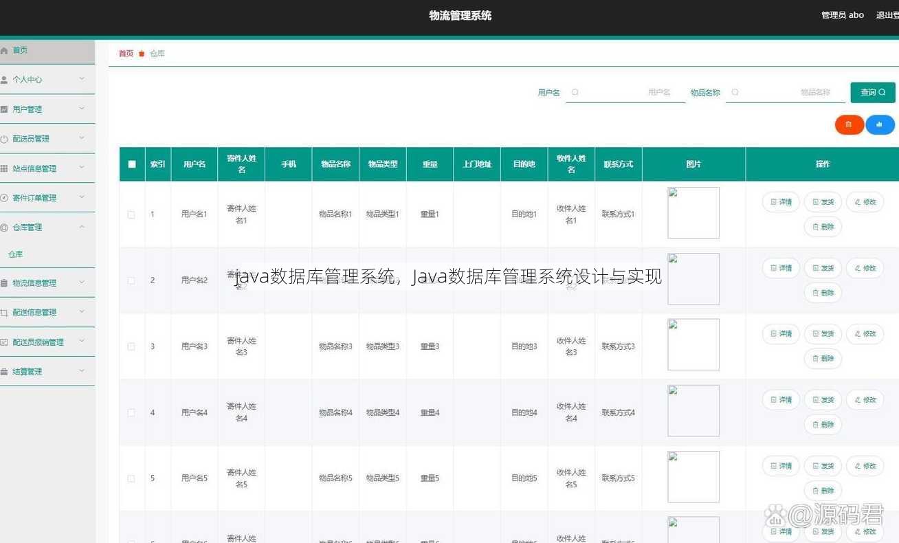 java数据库管理系统