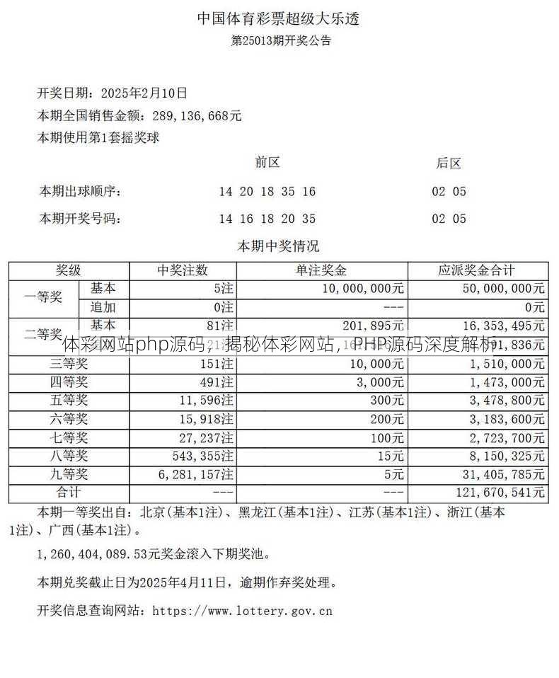 体彩网站php源码