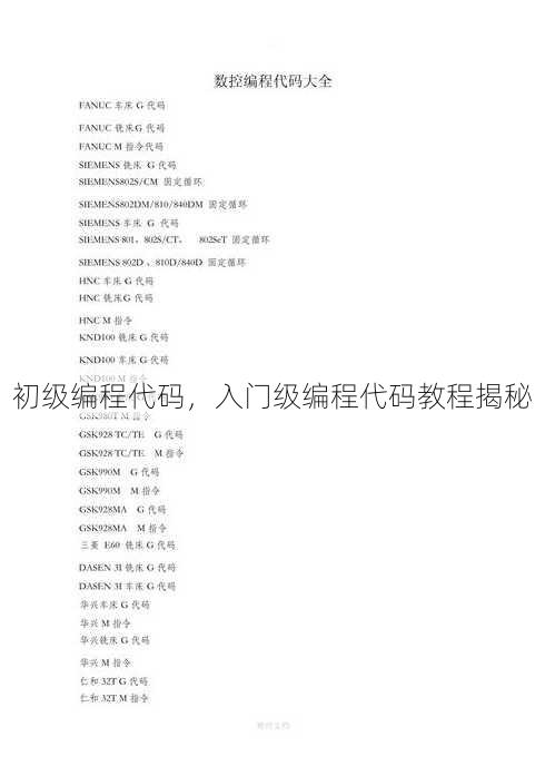初级编程代码