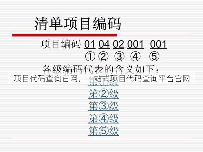 项目代码查询官网