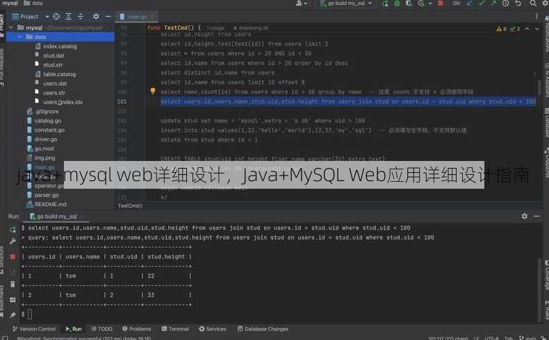 java+mysql web详细设计