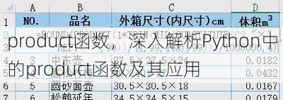 product函数