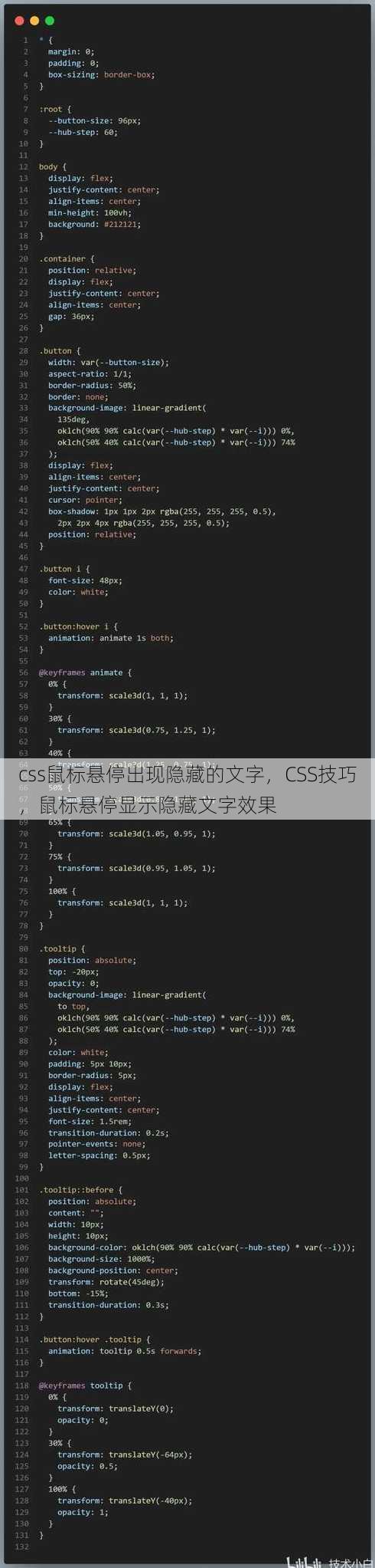 css鼠标悬停出现隐藏的文字
