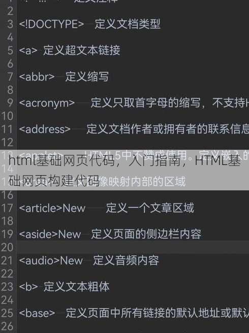html基础网页代码