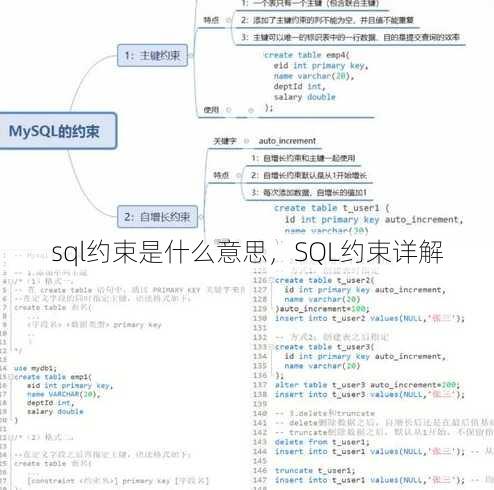 sql约束是什么意思