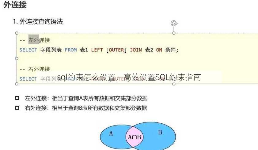 sql约束怎么设置